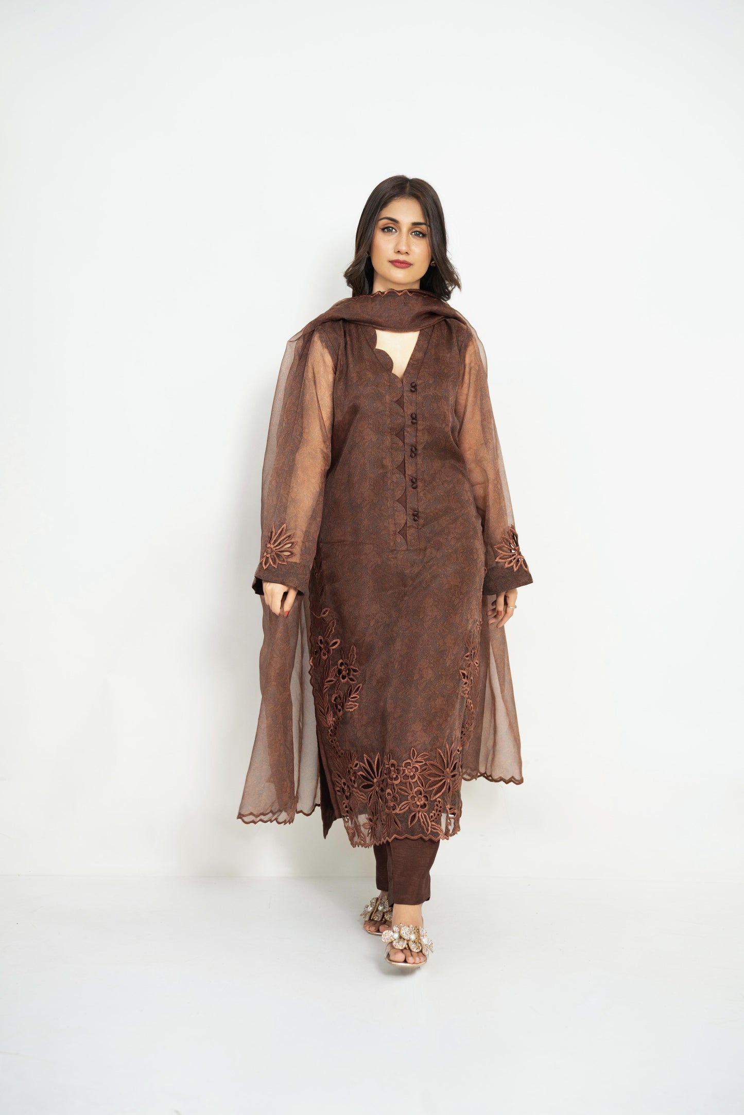 Cocoa Grace – Organza Cutwork
