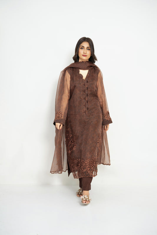 Cocoa Grace – Organza Cutwork